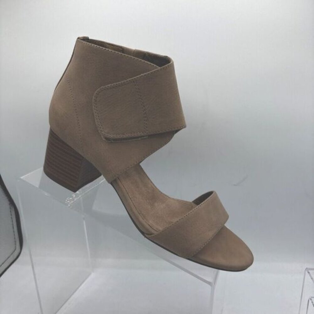 Aerosoles Women's Midpoint Dress Pump ankle wrap open toe Women’s 7.5 Taupe